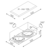 Lampa wpuszczana AQForm Squares 111 x 2 Trimless 230V Recessed Biały Struktura