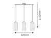 Lampa wisząca Rabalux Aurel 6338 chrom satyna