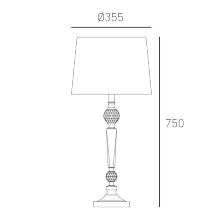 Cosmo Light Lampa stołowa CHARLOTTE T01295CH-WH