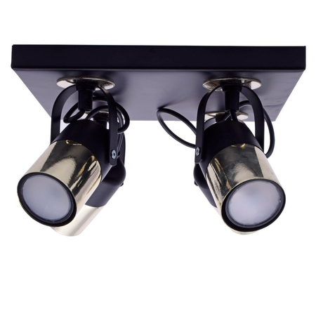 Milagro Lampa sufitowa WILSON BLACK 4xGU10 MLP4853 Czerń / Mosiądz