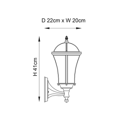 Kinkiet zewnętrzny Endon Lighting Drayton YG-3500 czarny