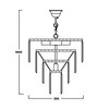 Lampa wisząca Zuma Line 17106/4+1-CHR Amedeo