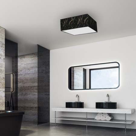 Milagro Lampa sufitowa SENSO Black/Gold kwadrat 3xE27 MLP7293 CZARNY / ZŁOTY