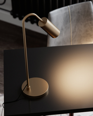 Lampa stołowa By Rydens Curve 4002580-6503 matowy złoty