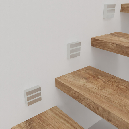 Eko-Light Oprawa schodowa VOX Barwa Ciepła 3000K EKS3836 BIAŁY / SREBRNY