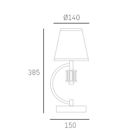 Cosmo Light Lampa stołowa LIVERPOOL T01193CH-WH