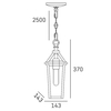 Cosmo Light Lampa wisząca ZURICH P01623BK