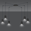 Lampa wisząca TRAKER 6 BL/BLACK Emibig 524/6 czarny