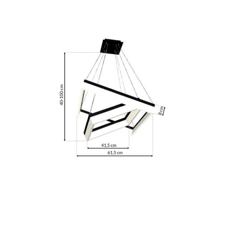 Milagro LAMPA WISZĄCA NERO 80W LED ML082 CZARNY