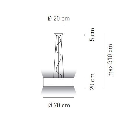 Lampa wisząca Axo Light Skin 070 White