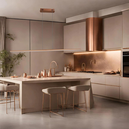 Lampa wisząca Linea No.1 120cm 3k miedziana Dali