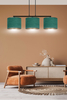 Lampa wisząca HILDE 3 BL GREEN Emibig 1051/3 zielony