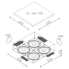Lampa wpuszczana AQForm Squares 111 x 4 Sq Qrled Trimless Recessed Biały Struktura