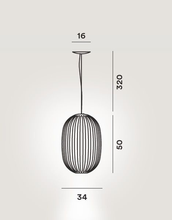 Lampa wisząca Foscarini 2240072/2-30 Plass media doppia
