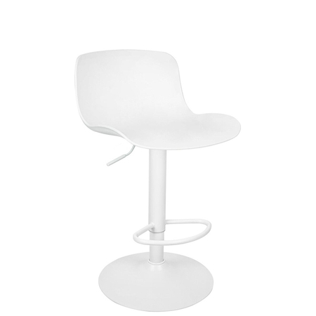 Krzesło barowe STOR regulowane białe