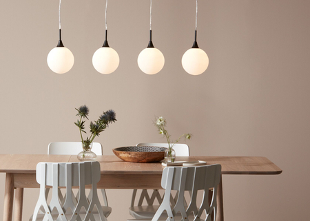 Lampa wisząca Markslöjd QUATTRO 107762 biały/czarny