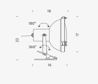 Lampa z klipsem Nemo PRPFWS11 Projecteur 165 Biała