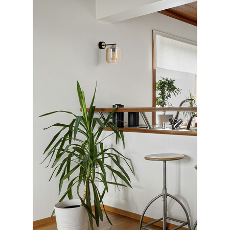 Kinkiet Kaja IGA K-5513 czarny, złoty, bursztynowy