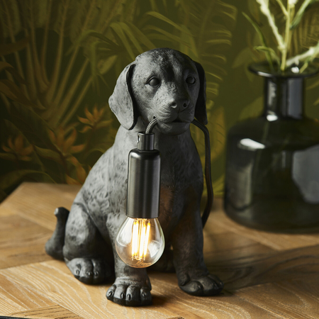 Lampa stołowa Endon Lighting Labrador Puppy 107365 czarny