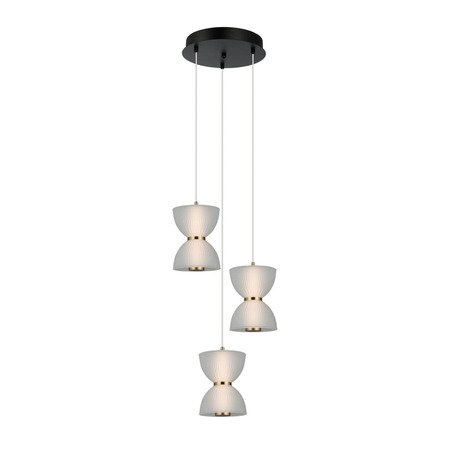 Lampa wisząca Italux PND-83949-3-BK Czarny, biały