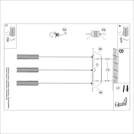 Sollux Lighting Lampa wisząca KARBON 3L taupe SL.1774