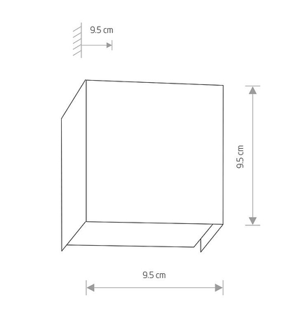 Lampa przyścienna Nowodvorski 5272 CUBE graphite