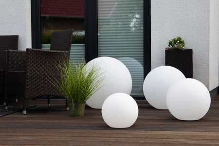 Kula LED Lampa zewnętrzna ogrodowa 2700K RGB Ø40 32417L biały