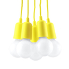 Sollux Lighting Lampa wisząca DIEGO 5 żółta SL.0580