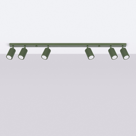 Sollux Lighting Plafon KARBON 6L zielony oliwkowy SL.1623