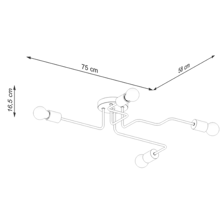 Sollux Lighting Żyrandol TIMBO 4 biały SL.1665