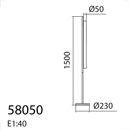 Lampa podłogowa OSLO mosiądz mat LED 20W 3000K szkło transparentne, ściemnialna