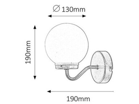 Lampa łazienkowa Rabalux Togo 1302 biały