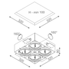 Lampa wpuszczana AQForm Squares 111 x 4 Sq Trimless Recessed Biały Struktura