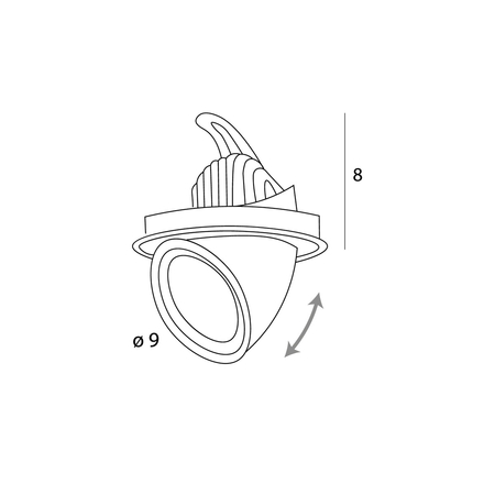 MAXLIGHT H0133 OPRAWA WPUSTOWA RUBIO 10W CZARNA