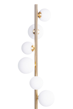 Lampa podłogowa SYBILLA 6 FLOOR GO Azzardo AZ4408 white / satin brass