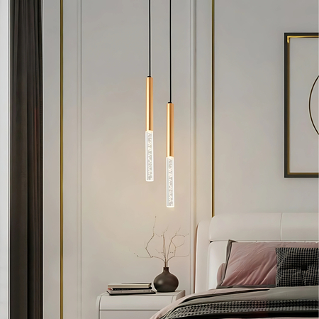 Lampa wisząca Abigali Cilinder Gold