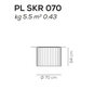 Plafon Axo Light Skirt 70 Czerwony