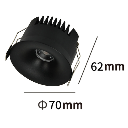 Light Prestige Oczko podtynkowe Zyra czarne LED CCT LP-1606/1RS BK