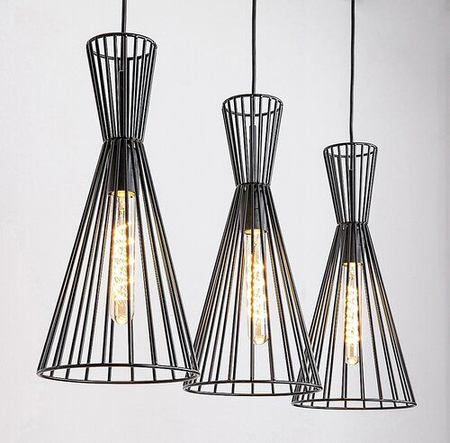 Lampa wisząca Rabalux Leandros 72006 czarny matowy