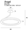 Lampa wisząca Maxlight P0153 Angel