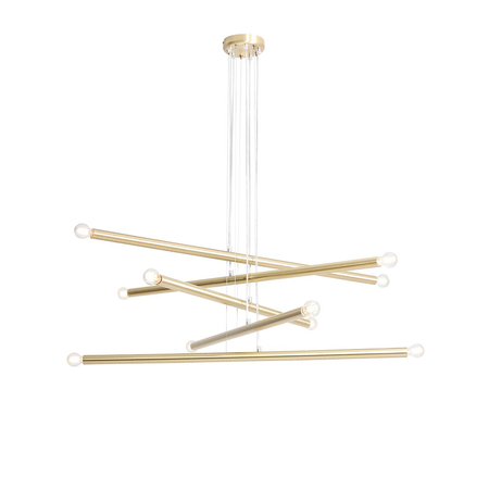 Lampa wisząca TUBO 10 BRASS Aldex 1072M40 mosiądz