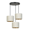 Lampa wisząca HILDE 3 BL PREMIUM WHITE Emibig 1052/3PREM biały/czarny