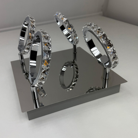 Light Prestige Plafon Carrara srebrny LED 3000K LP-1864/4C