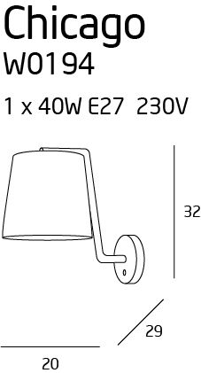 Kinkiet Maxlight W0194 Chicago