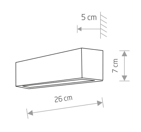 Lampa ścienna Nowodvorski 6350 STRAIGHT WALL LED GRAPHITE XS