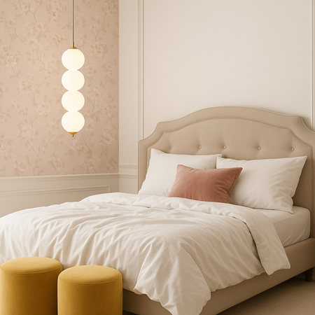 Lampa wisząca Abigali Pontti4 12W złoty/mleczne kule