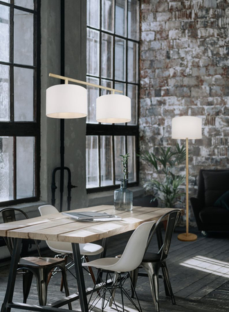 Lampa podłogowa Trio 401200101 drewniany