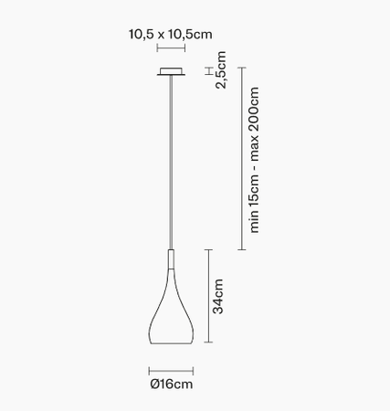 Lampa wisząca Fabbian D75A0501 Bijou Ø 16 cm Bianco