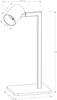 Lampa biurkowa Snow 1xGU10 czarna LP-731/1T BK