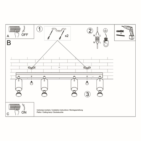 Sollux Lighting Plafon RING 4L biały SL.0331